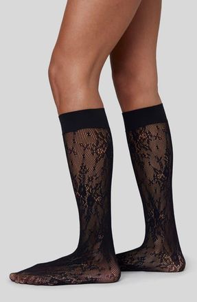 Swedish Stockings Rosa Lace Knee High Socks in Black at Nordstrom