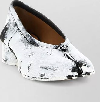 Maison Margiela leather heeled ballerina shoes