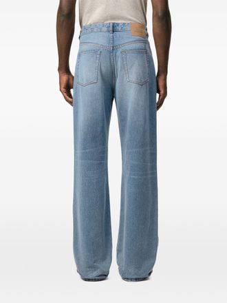 Ami Wide-Leg Denim Jeans - Light Blue