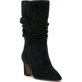 Vince Camuto Skylar Slouch Boot in Black Silky Suede at Nordstrom Rack, Size 6.5