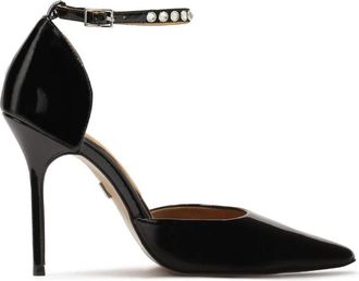 Kazar Gelakte pumps met twee verwisselbare bandjes - Dames - Sandalen met hakken - Zwart - 38 1/2 EU - Leer - Schoenen