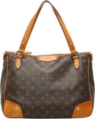 Louis Vuitton Brown Pvc Leather Shoulder Bag Tote Bag (Pre-Owned)