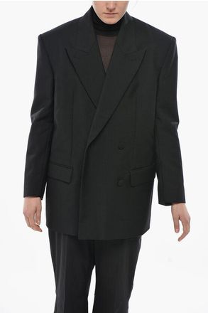 Givenchy Oversized Double-Breasted Blazer With Padded Shoulders size 40