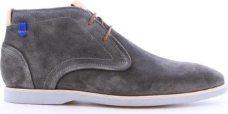 Van Bommel Su&egrave;de Leren Veterschoenen Donkergrijs - Heren - Veterlaarzen - Grijs - 44 EU - Su&egrave;de - Schoenen
