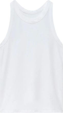 Another Tomorrow Canotta con scollo olimpionico - Bianco