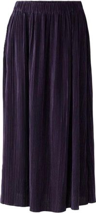 Oui Pliss&eacute; Rok - Dames - Midirokken - Paars - S - Polyester - Rokken