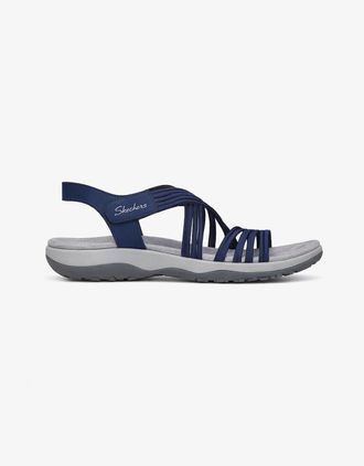 Skechers Womens Skechers REGGAE SLIM - SUNNYSIDE 2.0 Womens Cross Strap Sandals Navy - Blue - Size: 6.5