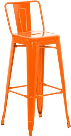 Clp Taburete De Bar De Metal Mason Naranja