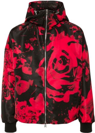Alexander McQueen Wax Flower jacket - men - Polyester/Cotton/Polyamide/Elastane/Silk - 48 - Black