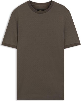 BOSS Regular-fit T-shirt in cotton-silk jacquard