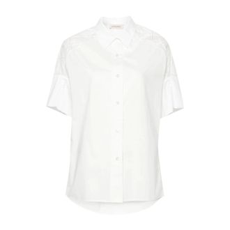 Gentryportofino Dames, Blouses & Shirts, Wit, Maat: XS Katoen
