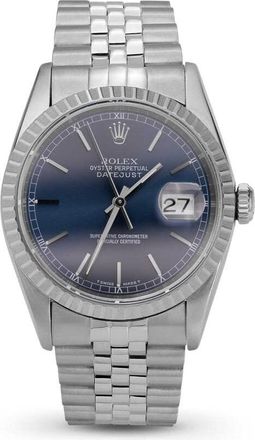Rolex Pre-owned Rolex Datejust Automatic Chronometer Blue Dial Unisex Watch 16220 BLSJ