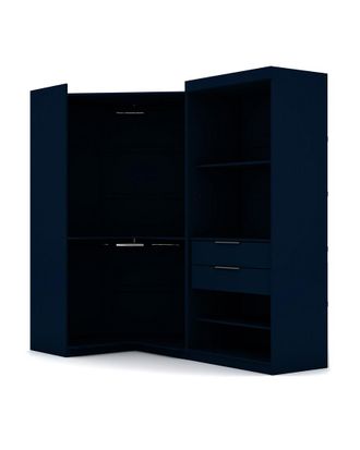 Manhattan Comfort Set Of 2 Mulberry Open 2-Sectional Corner Closets