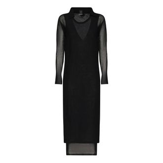 Pinko Cotton Crepe Midi Dress