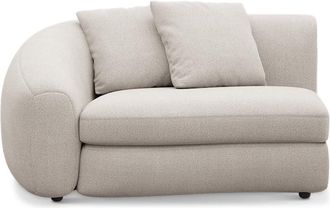 Castlery Fable Left Arm Sofa Customized, (Performance Fleece) Cream, Spill Resistant, Ultra Deep Seats for Sofas by Castlery