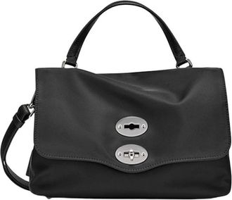 Zanellato Tokyo Postina Schoudertas - Dames - Handtassen - Zwart - ONE Size - Katoen - Tassen