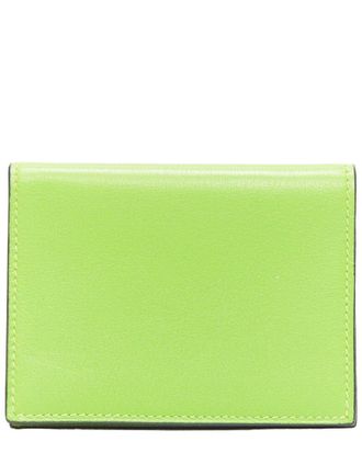 Herm&egrave;s Green Leather Bifold Card Holder (Authentic Pre-Loved)