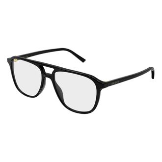 Gucci Navigator Optisch Montuur - Heren - Brillen - Zwart - 54 MM - Accessoires