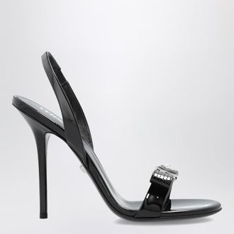Versace Black sandals with Medusa bow
