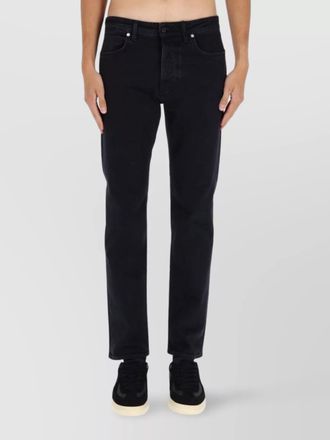 Stone Island five-pocket trousers with belt loops and contrast stitching