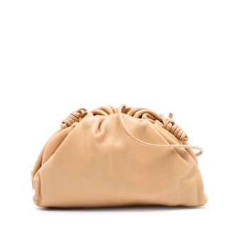 Bottega Veneta Tweedehands Lamsleer De Mini Pouch Schoudertas