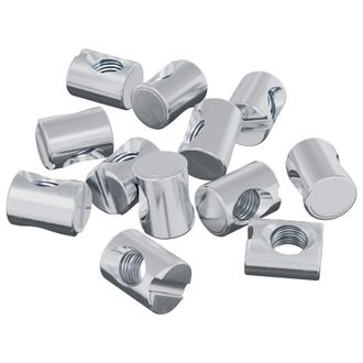 vidaXL Tuercas De Barril 3462 Pcs Plateado M6 X 13 Mm Metal Vidaxl