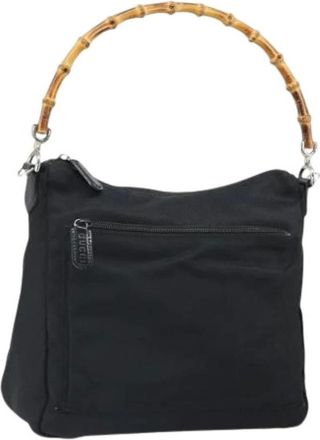 Gucci Pre-owned Shoulder Bags, female, Black, Size: ONE SIZE Pre-owned Nylon Shoulder Bag