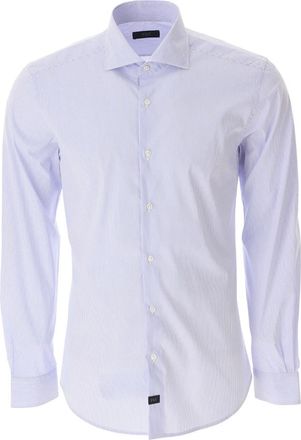 Fay Stijlvol Formeel Overhemd - Heren - Zakelijke Overhemden - Blauw - 3XL - Overhemden