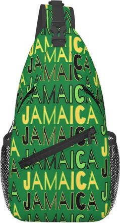 Generic Jamaican Flag Crossbody Bag Lightweight Shoulder Bag Breathable Daypack For Casual Women Shopping