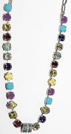 Mariana Womens Happiness Necklace In Purple, Turquoise, Yellow