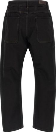 Christophe Lemaire Mens Black Cotton Relaxed Fit Jeans Clothing