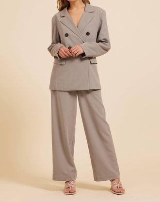 Moodie Double Breasted Blazer In Olive