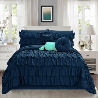 Elegant Comfort 10-pc Cinderella Comforter Set, Includes 6-pc Sheet Set With Sided Storage Pockets