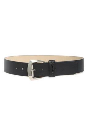 Steve Madden Smooth Faux Leather Belt in Black at Nordstrom Rack, Size X-Large