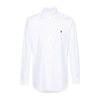 Ralph Lauren Stretch-Cotton Poplin Overhemd - Heren - Zakelijke Overhemden - Wit - M - Overhemden