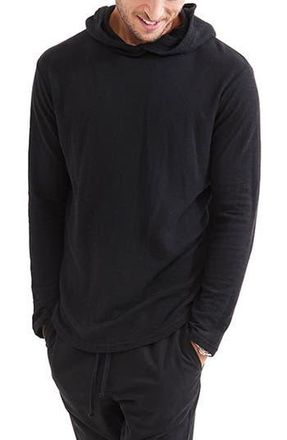 Bloomingdale's Double Layer Scallop Hoodie in Black at Nordstrom Rack, Size X-Large