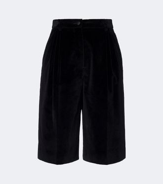 Dolce & Gabbana Bermuda in velluto misto cotone e seta