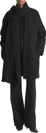 Vince Draped Wool-Blend Car Coat