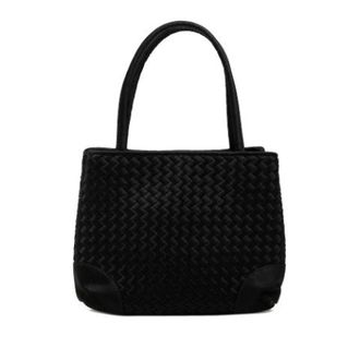 Bottega Veneta Pre-owned Handbags, female, Black, Size: ONE SIZE Pre-owned Woven Satin Tote