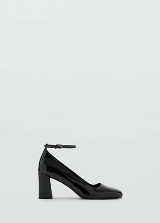 Mango Scarpe tacco vernice cinturino nero - Donna - 35 - MANGO