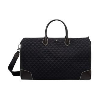 Emporio Armani Reistas - Heren - Weekendtassen - Blauw - ONE Size - Leer - Tassen