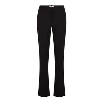 Elisabetta Franchi Pantalones de Crep&eacute; Ligero - Trousers - Mujer - Negro - XL