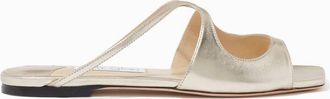 Jimmy Choo London Anise Metallic Nappa Flats, Brand Size 34.5 ( US Size 4.5 )