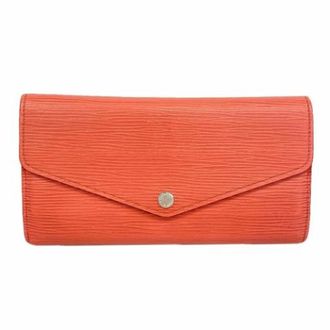 Louis Vuitton Pre-owned Wallets, female, Orange, Size: ONE SIZE Pre-owned Long Wallet (Bi-fold)