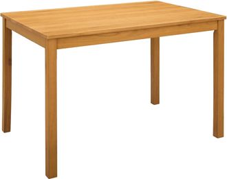vidaXL Mesa De Comedor 110 X 75 X 75 Cm Madera De Roble S&oacute;lido Natural Vidaxl
