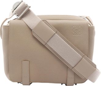 Loewe Beige Leather Messenger Bag Shoulder Bag (Pre-Owned)