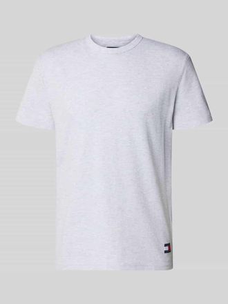 Tommy Jeans Regular Fit T-Shirt aus Baumwoll-Mix in Hellgrau Melange, Gr&ouml;&szlig;e XXL