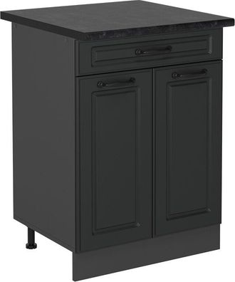 Vicco Mueble Bajo De Cocina R-line, Antracita Casa De Campo, 60 Cm, Et Antracita