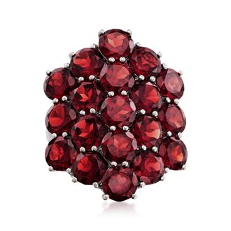 Ross-Simons Garnet Cluster Ring in Sterling Silver
