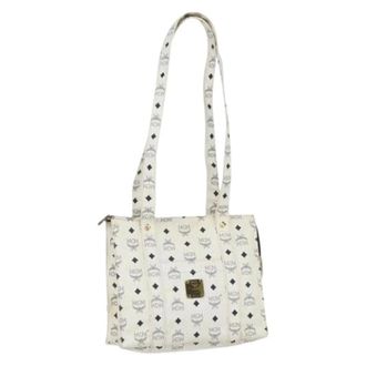 MCM Pre-owned Shoulder Bags, female, White, Size: ONE SIZE Pre-owned Plastic Shoulder Bag